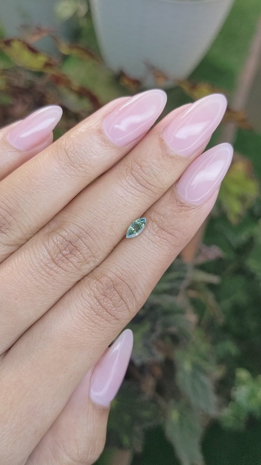 0.48 Ct. Green Sapphire from Madagascar Size Video