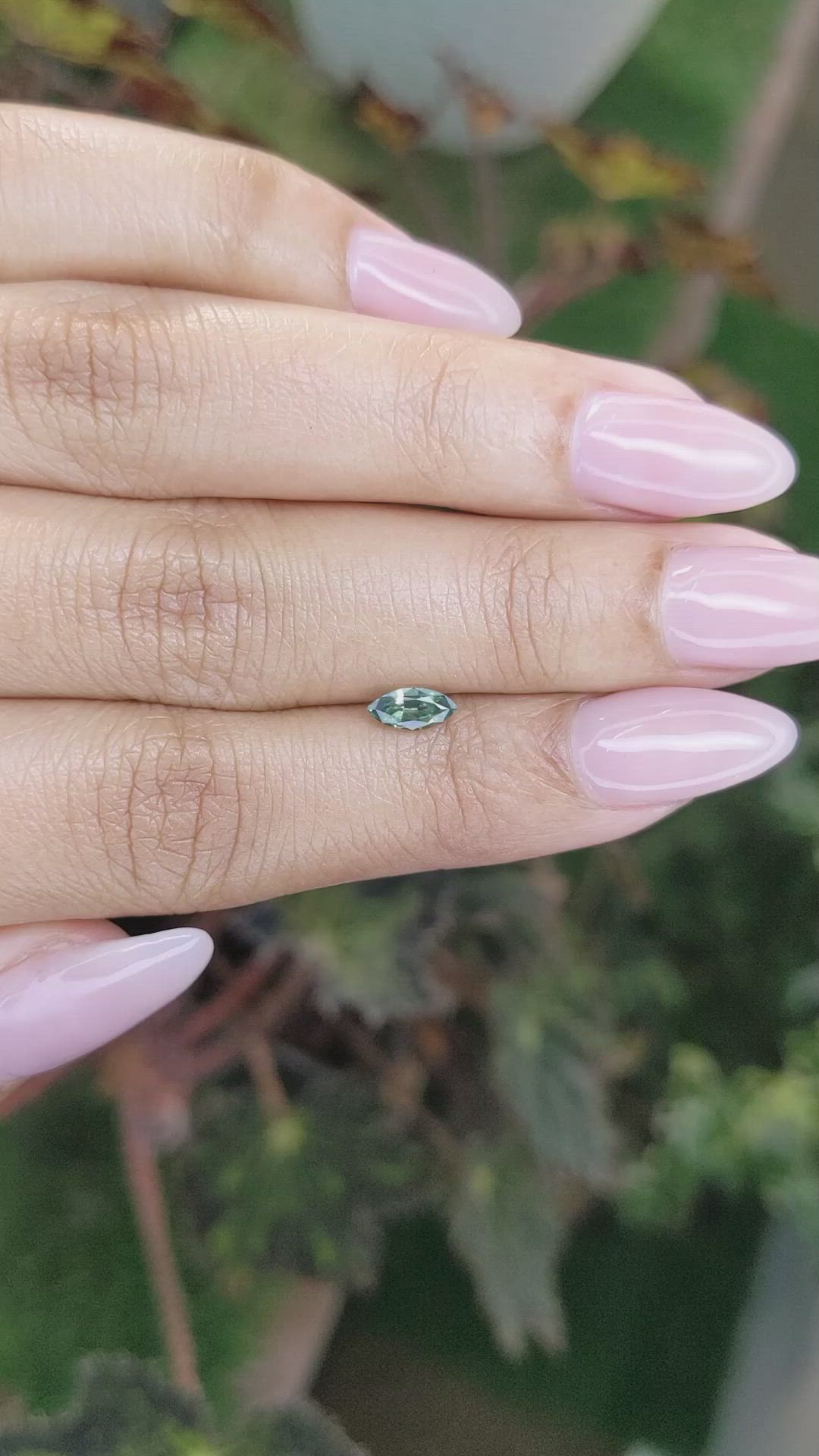 0.48 Ct. Green Sapphire from Madagascar Size Video