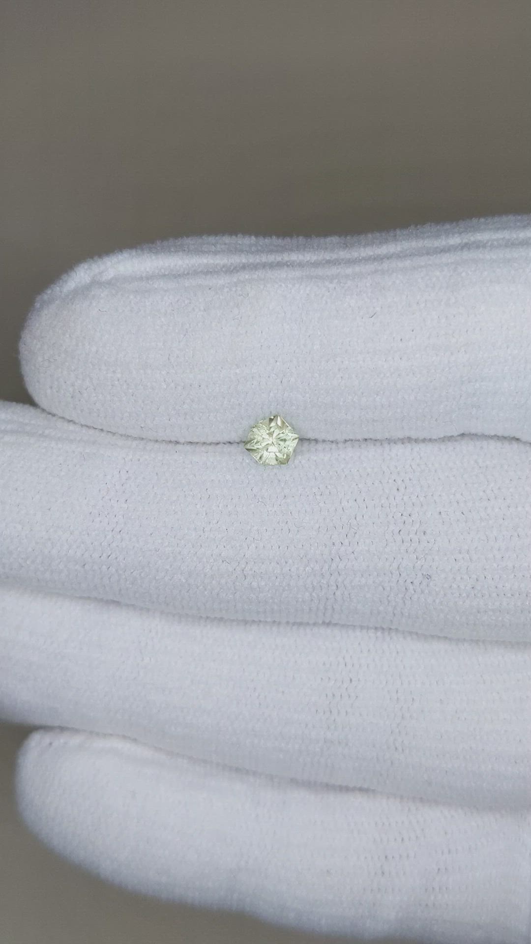 0.47 Ct. Yellow Sapphire from Montana Size Video