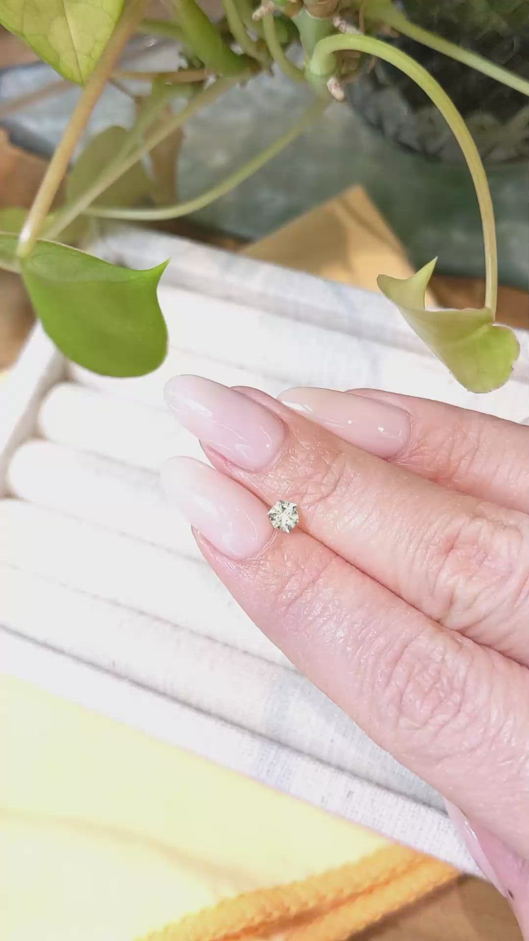 0.47 Ct. Yellow Sapphire from Montana Size Video