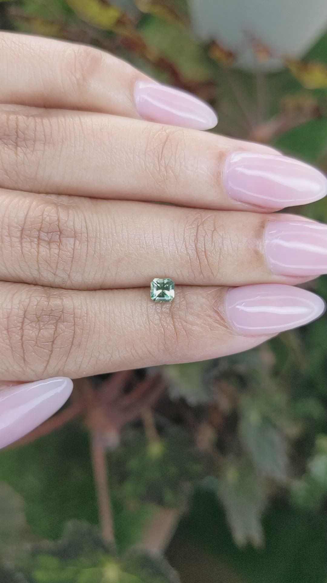 0.47 Ct. Yellowish Green Sapphire from Madagascar Size Video