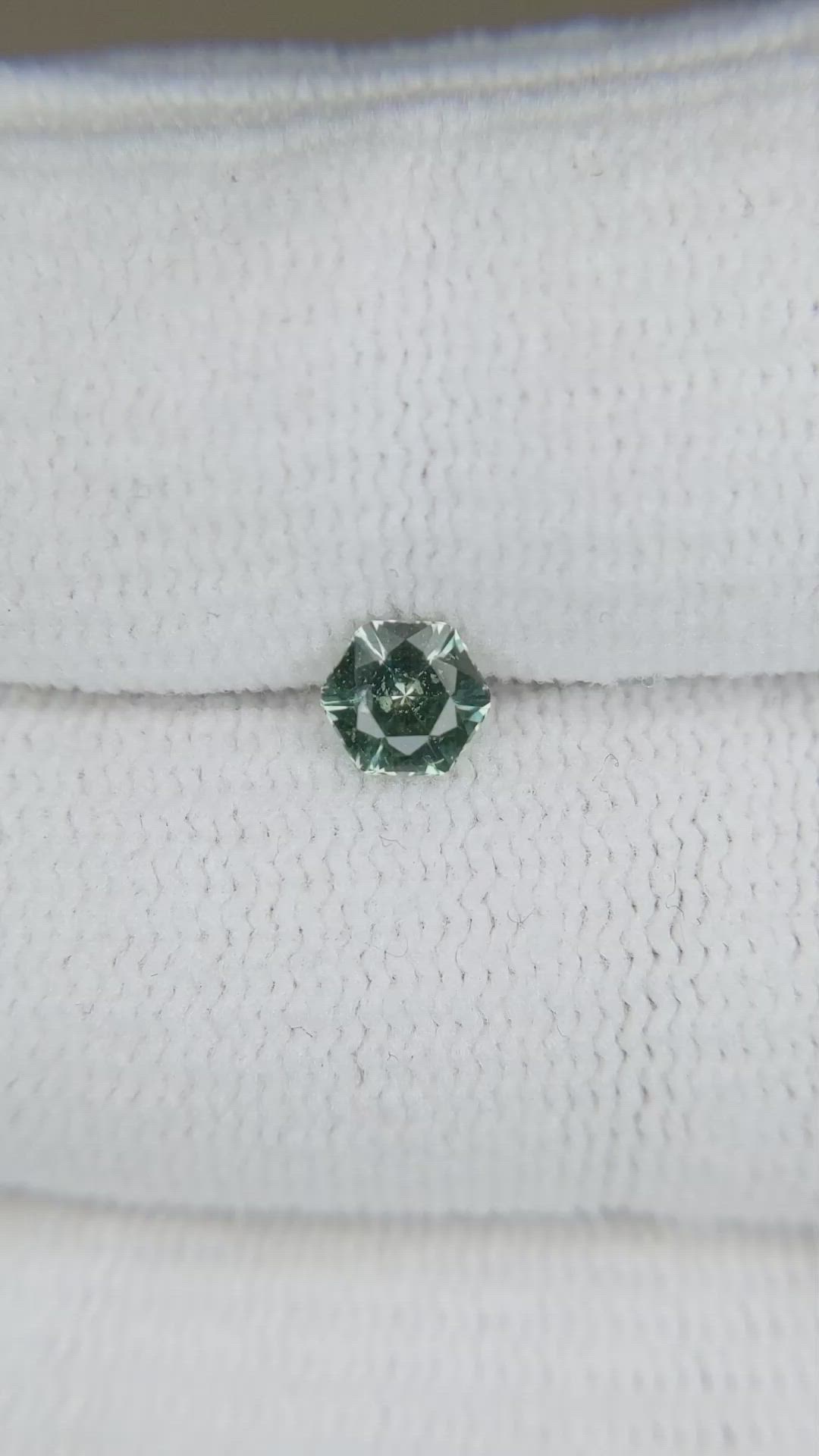 0.45 Ct. Yellowish Green Sapphire from Montana Size Video