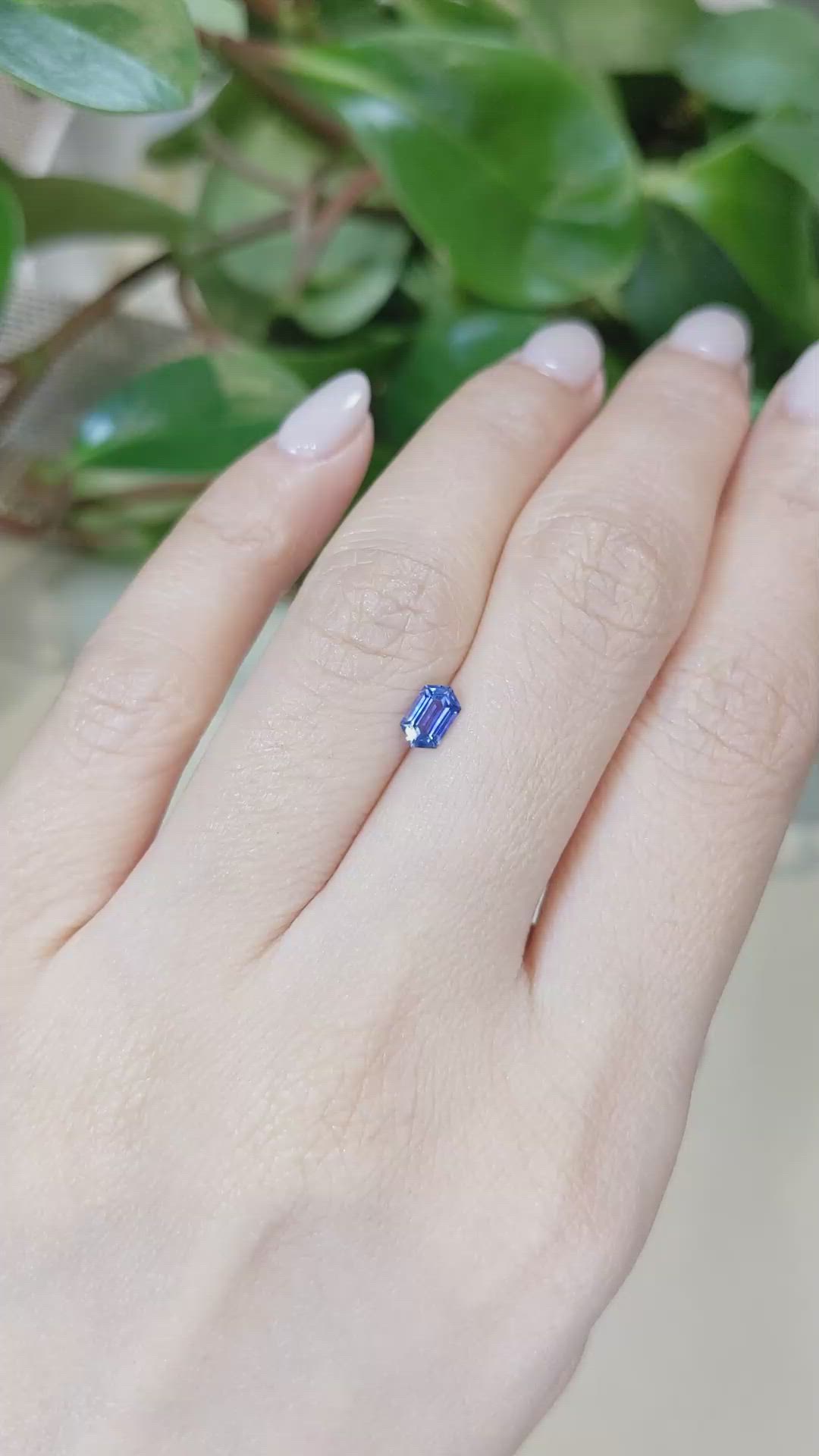 0.48 Ct. Blue Sapphire from Montana Size Video