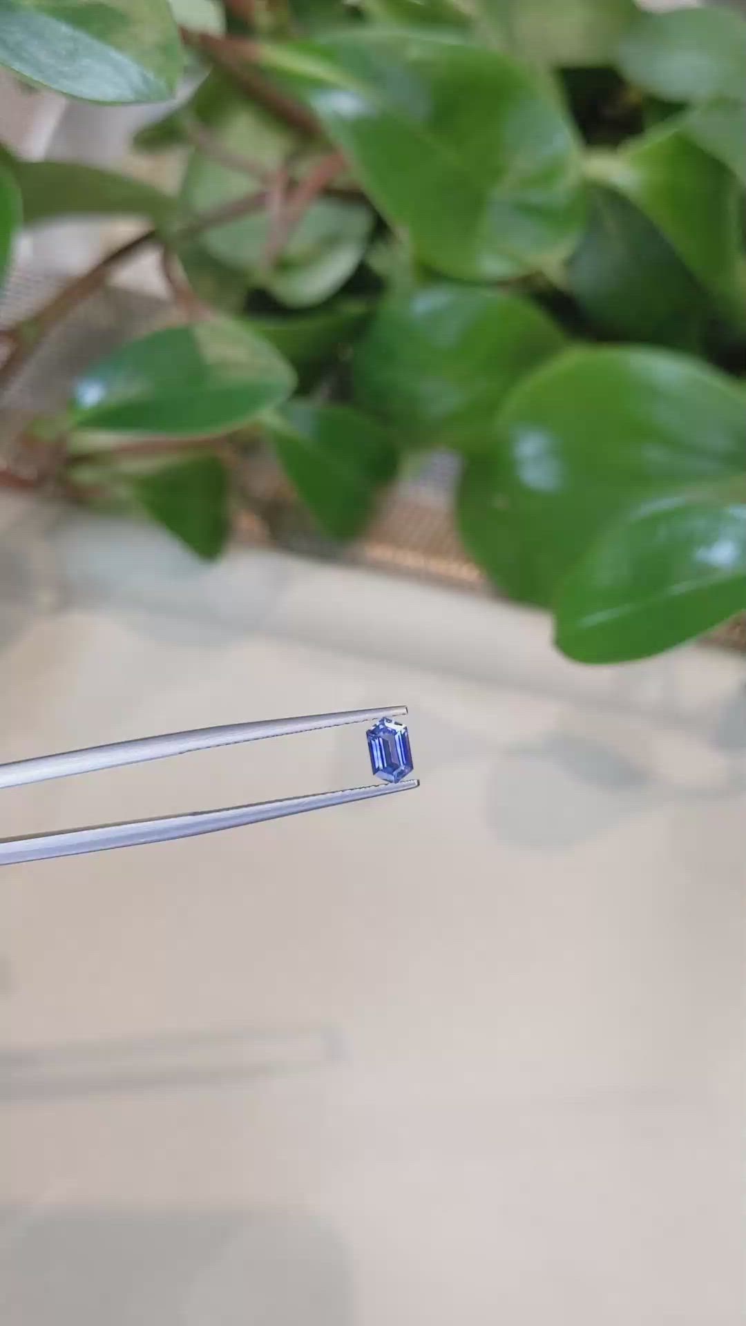 0.48 Ct. Blue Sapphire from Montana Size Video