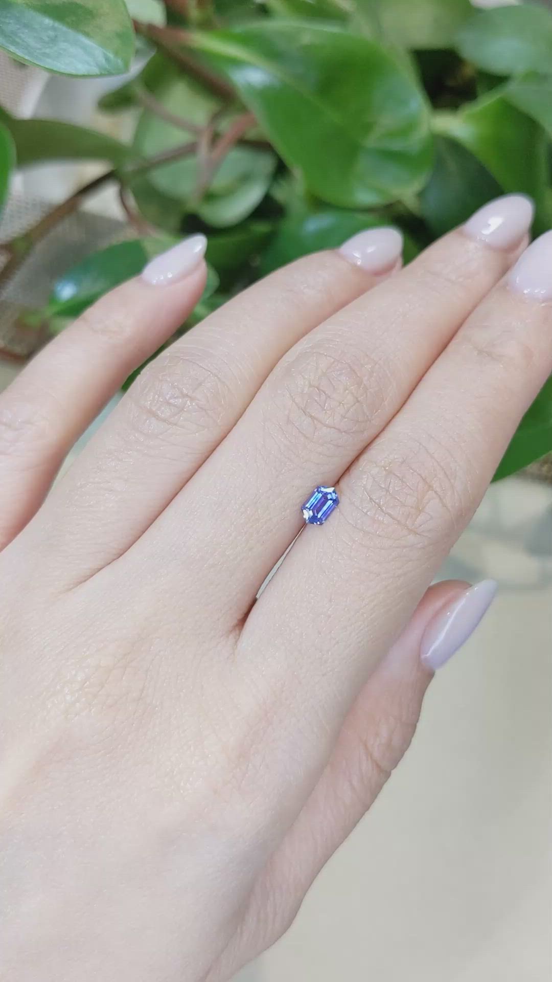 0.48 Ct. Blue Sapphire from Montana Size Video