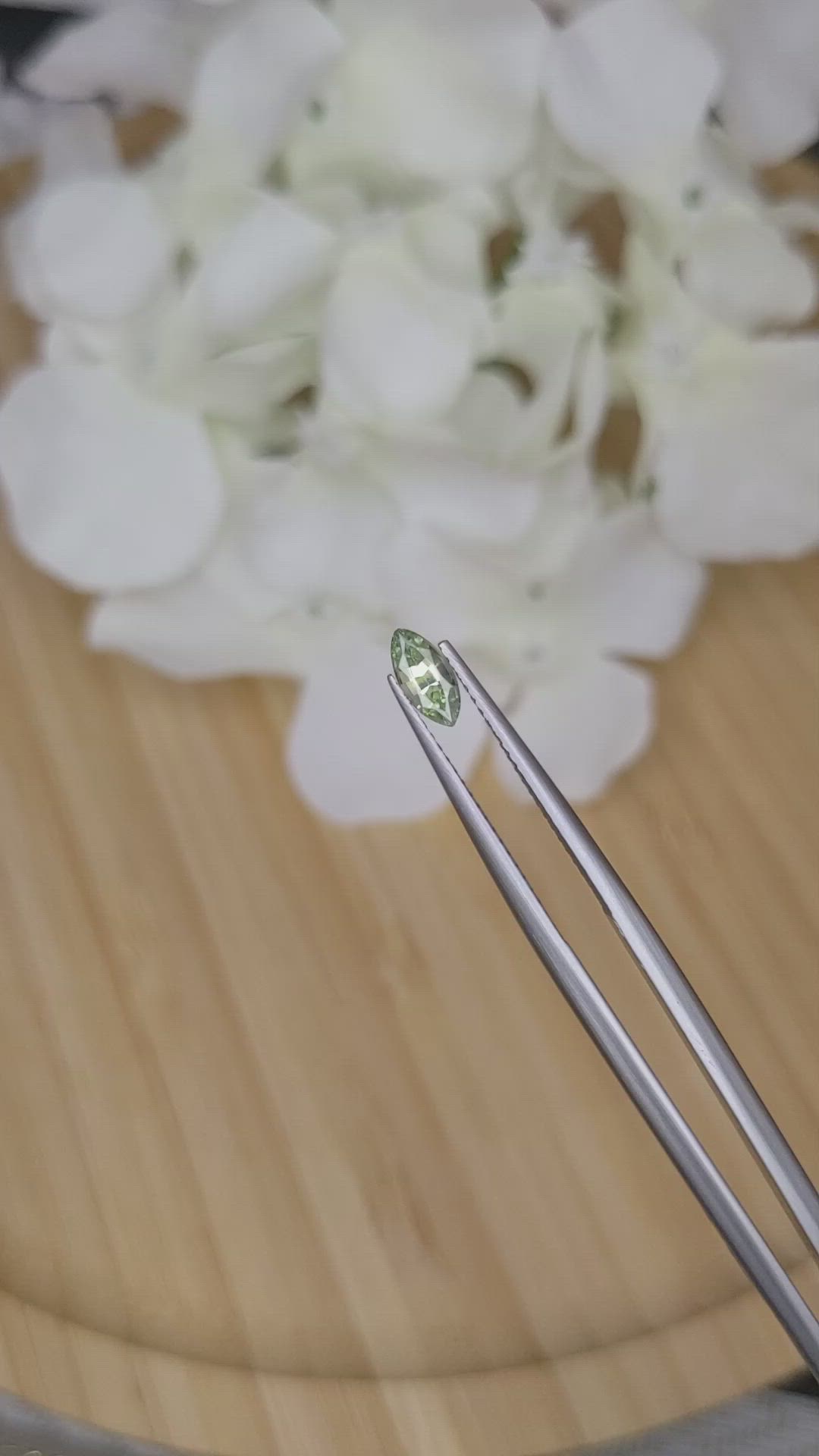 0.48 Ct. Yellowish Green Sapphire from Madagascar Size Video