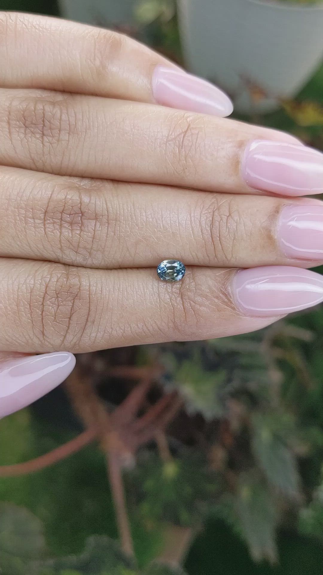 0.50 Ct. Greenish Blue Sapphire from Madagascar Size Video