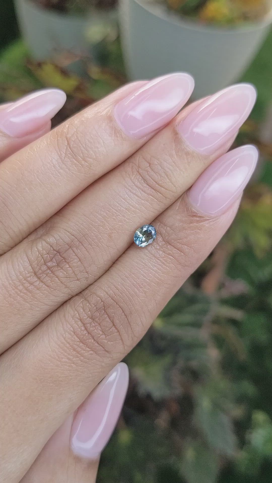 0.50 Ct. Greenish Blue Sapphire from Madagascar Size Video