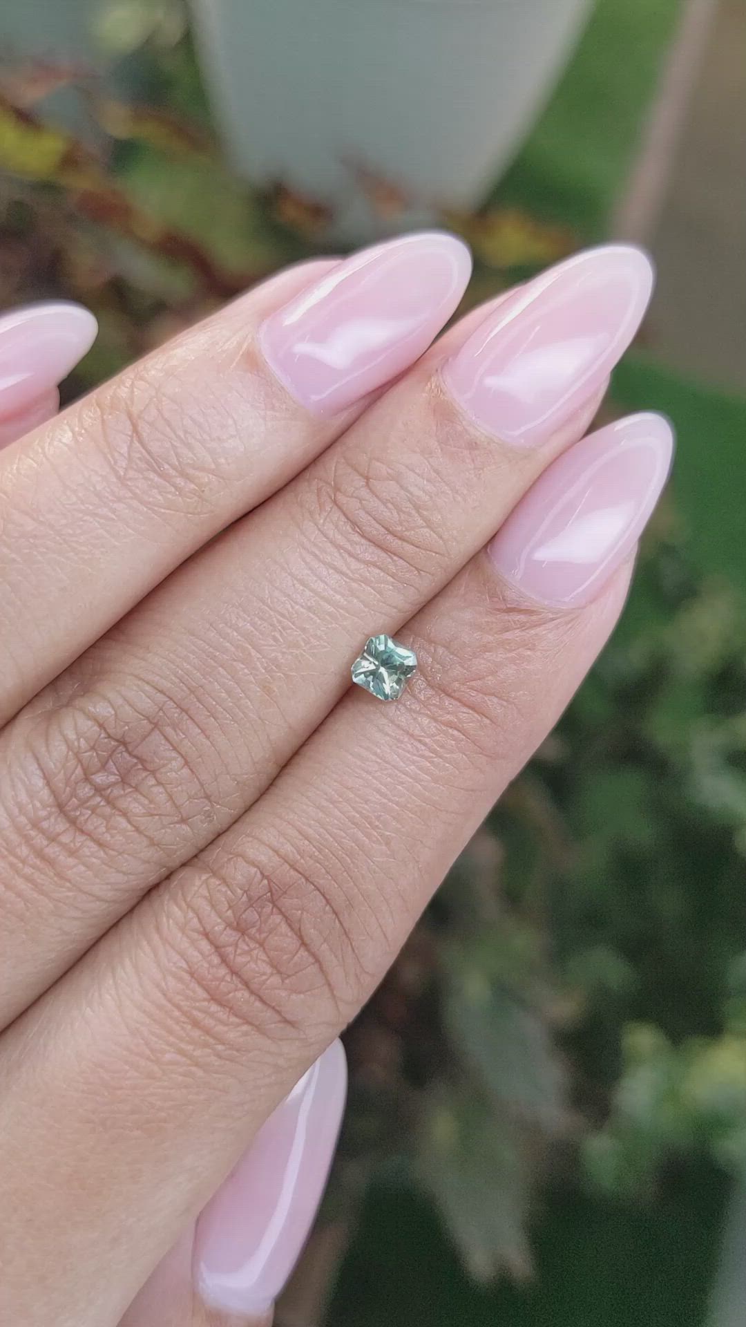 0.39 Ct. Green Sapphire from Madagascar Size Video