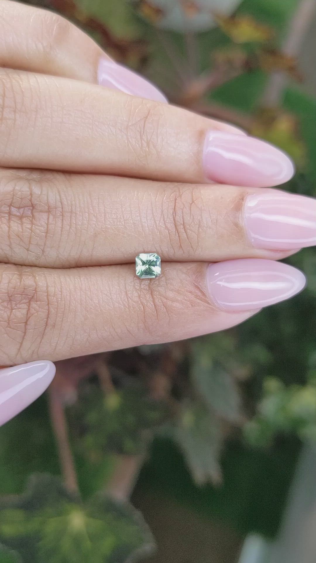 0.39 Ct. Green Sapphire from Madagascar Size Video