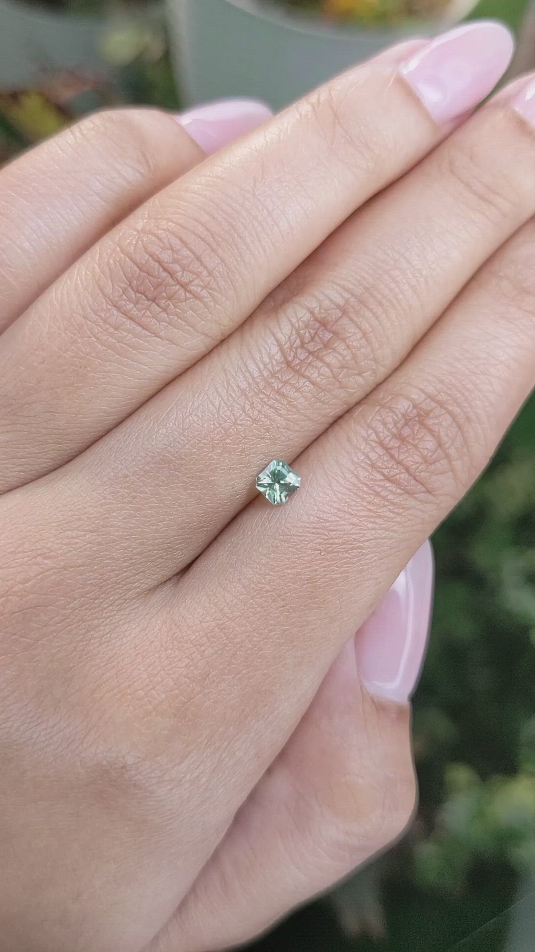 0.39 Ct. Green Sapphire from Madagascar Size Video