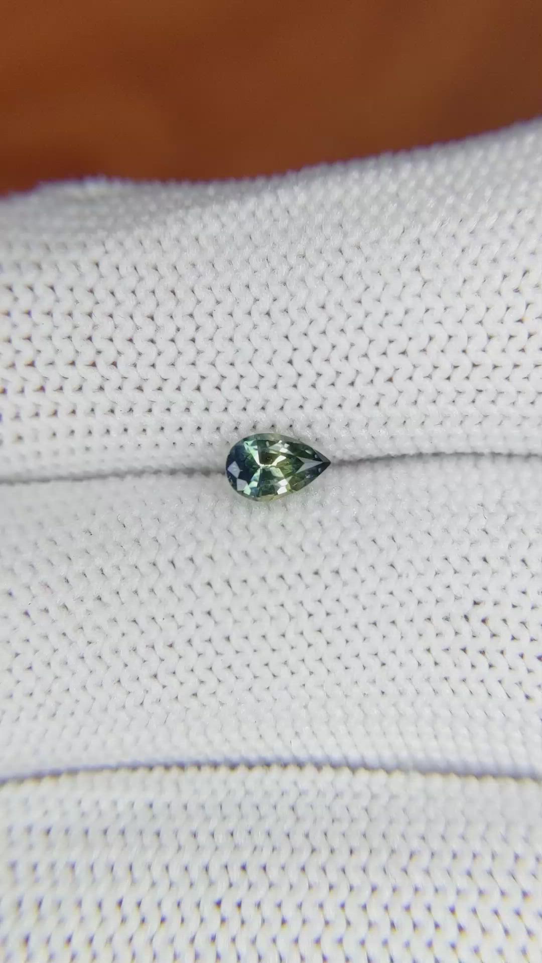 0.44 Ct. Bi Color Sapphire from Madagascar Size Video