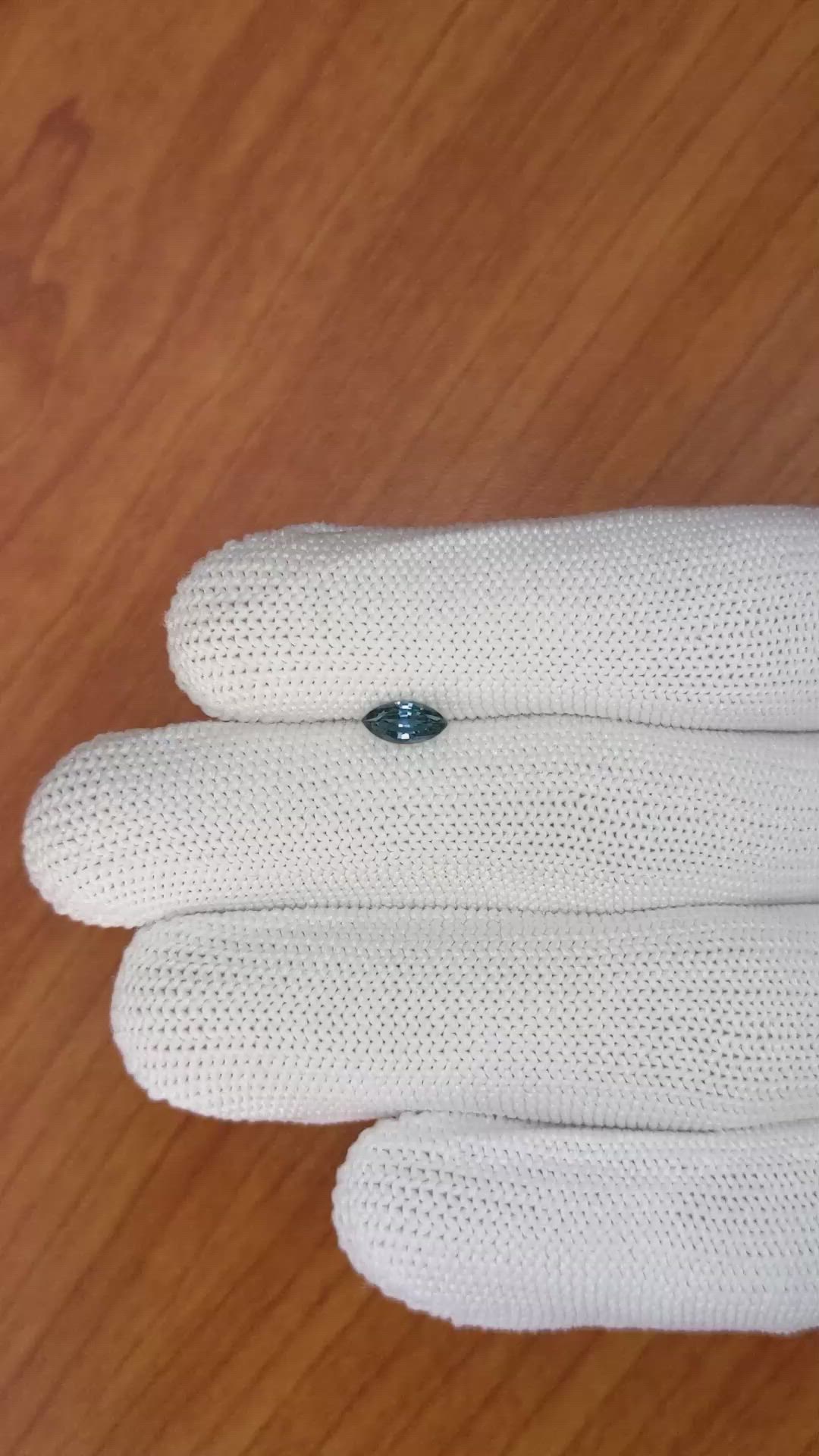 0.59 Ct. Greenish Blue Sapphire from Madagascar Size Video