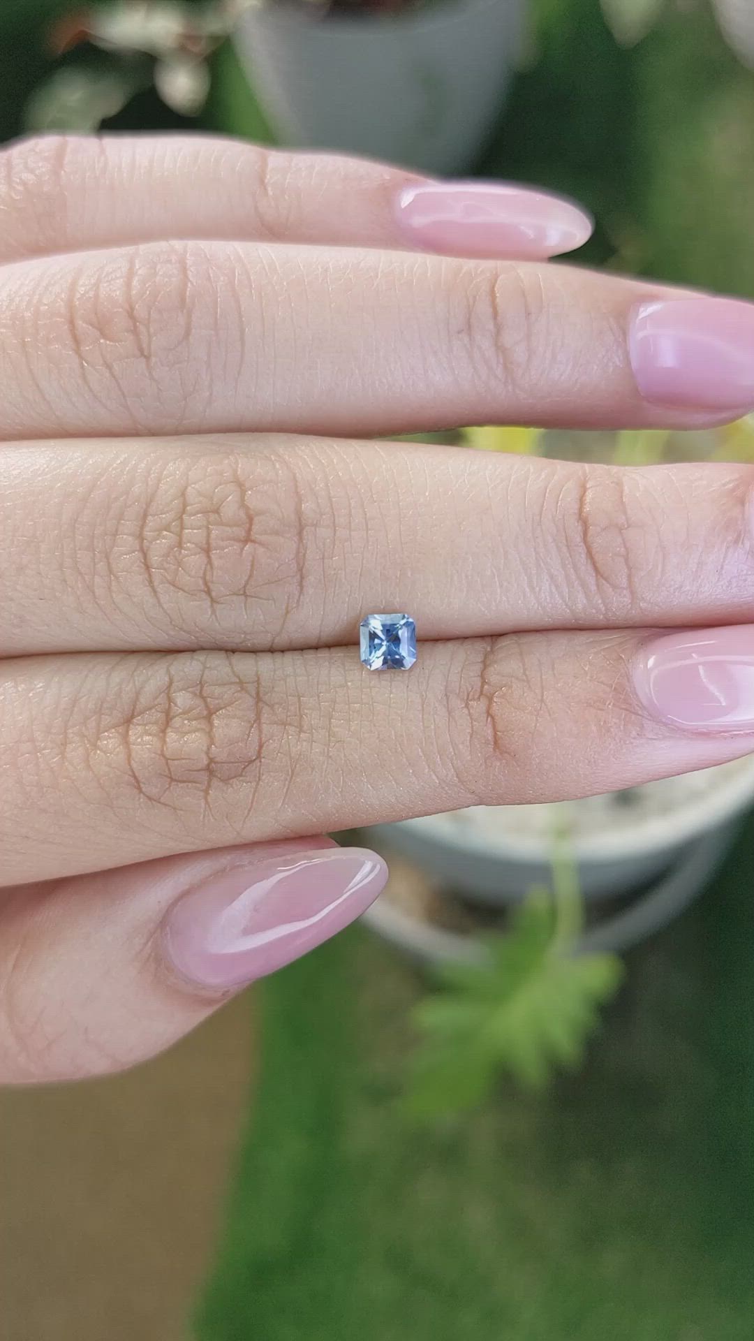 0.37 Ct. Blue Sapphire from Madagascar Size Video