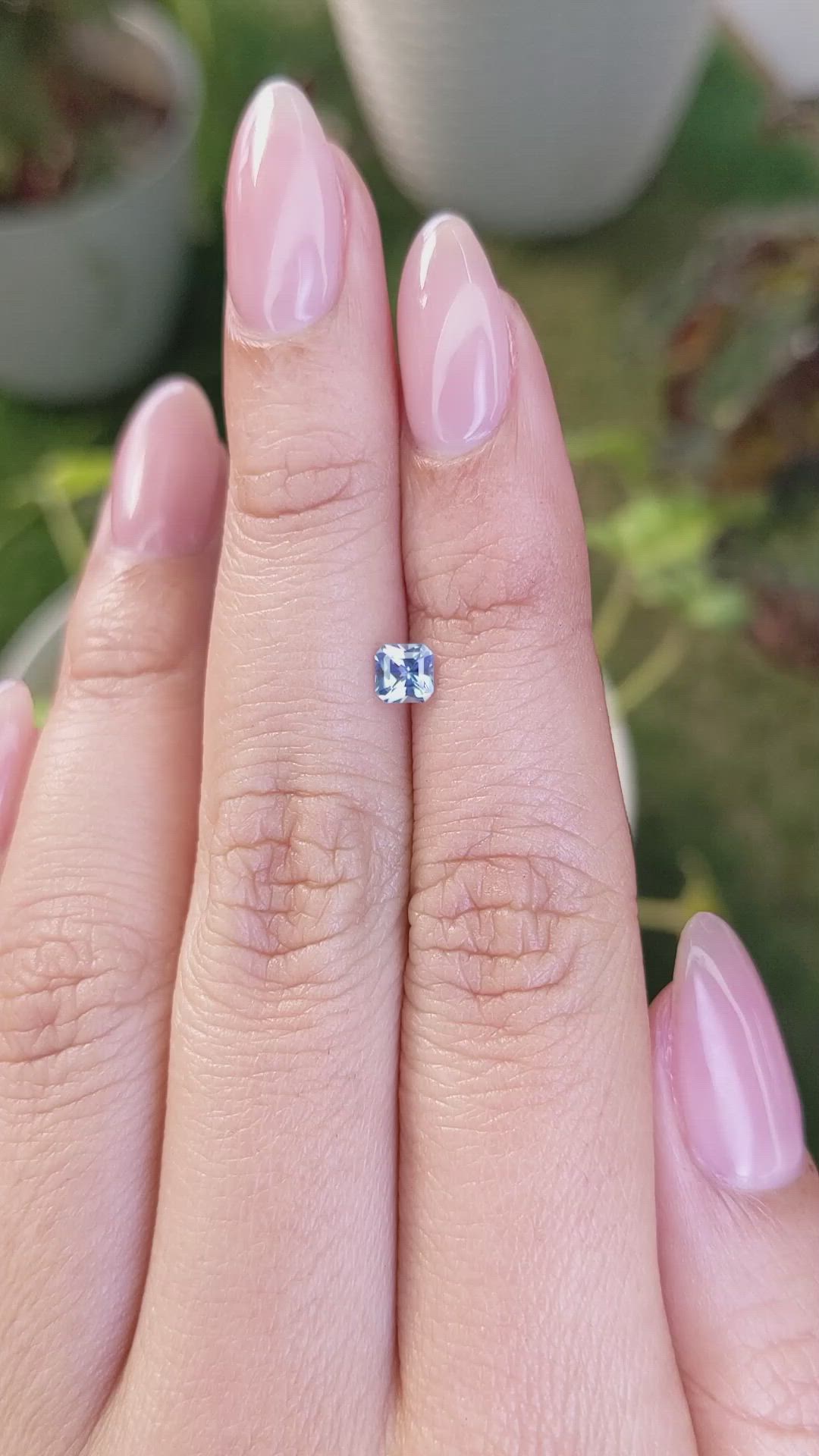 0.37 Ct. Blue Sapphire from Madagascar Size Video