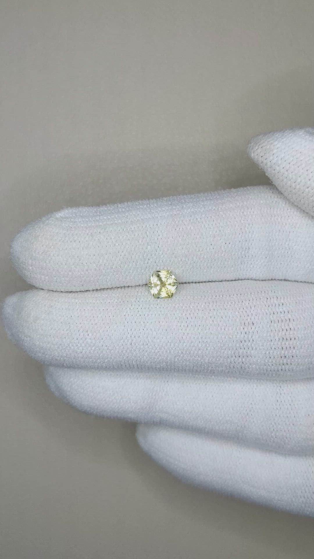 0.45 Ct. Yellow Sapphire from Montana Size Video