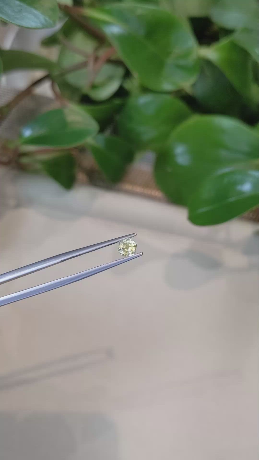 0.45 Ct. Yellow Sapphire from Montana Size Video