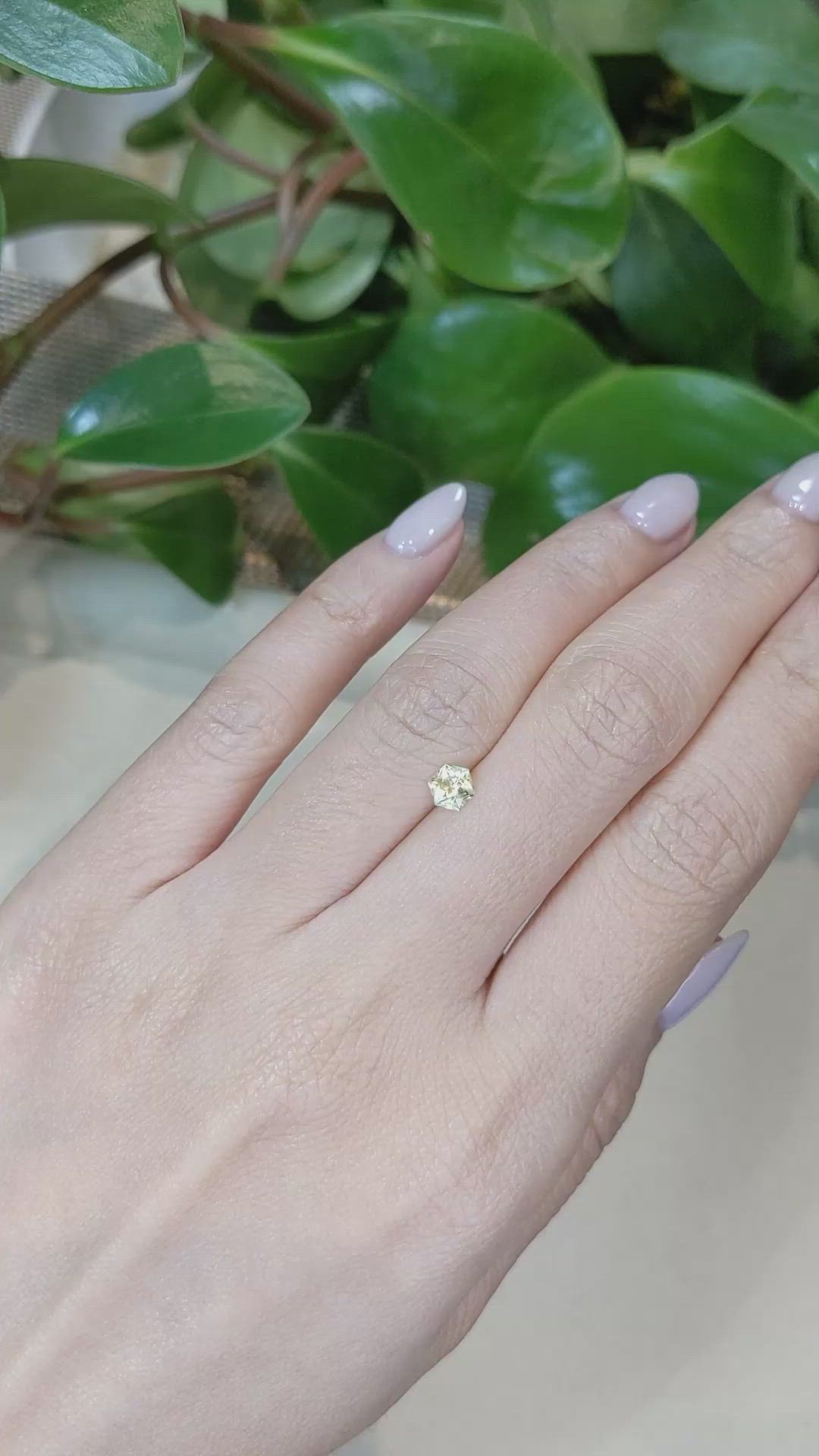 0.45 Ct. Yellow Sapphire from Montana Size Video