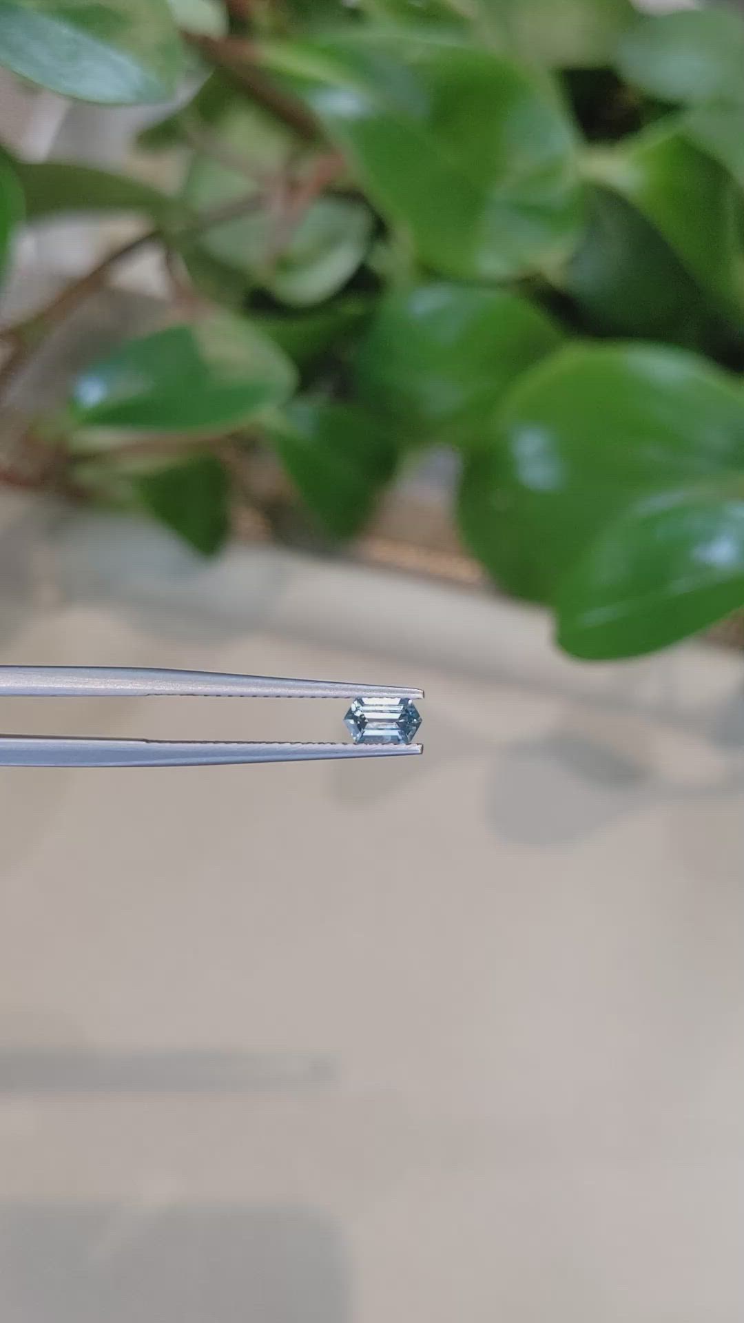 0.42 Ct. Greenish Blue Sapphire from Montana Size Video