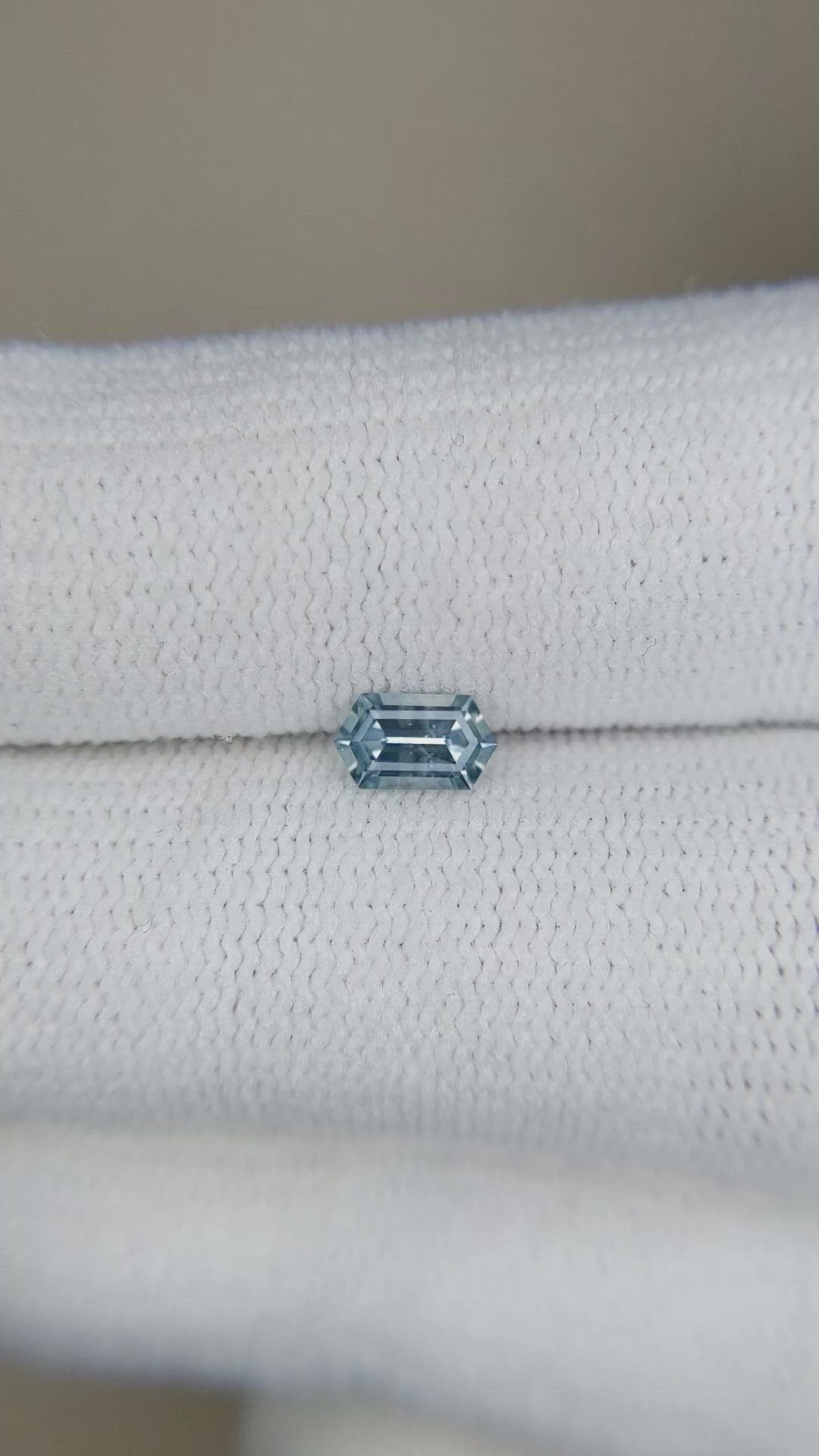 0.42 Ct. Greenish Blue Sapphire from Montana Size Video