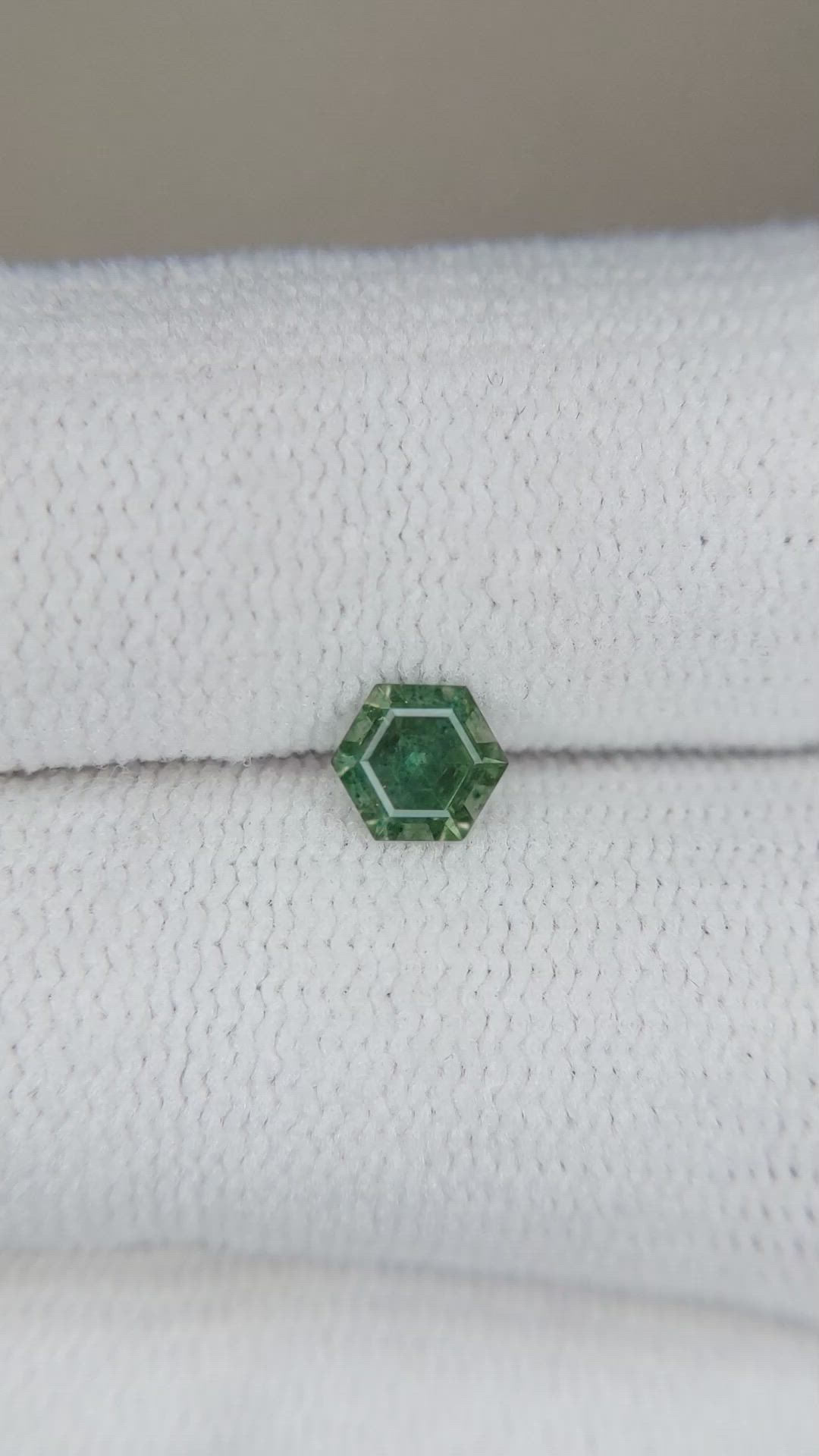 0.42 Ct. Green Sapphire from Montana Size Video