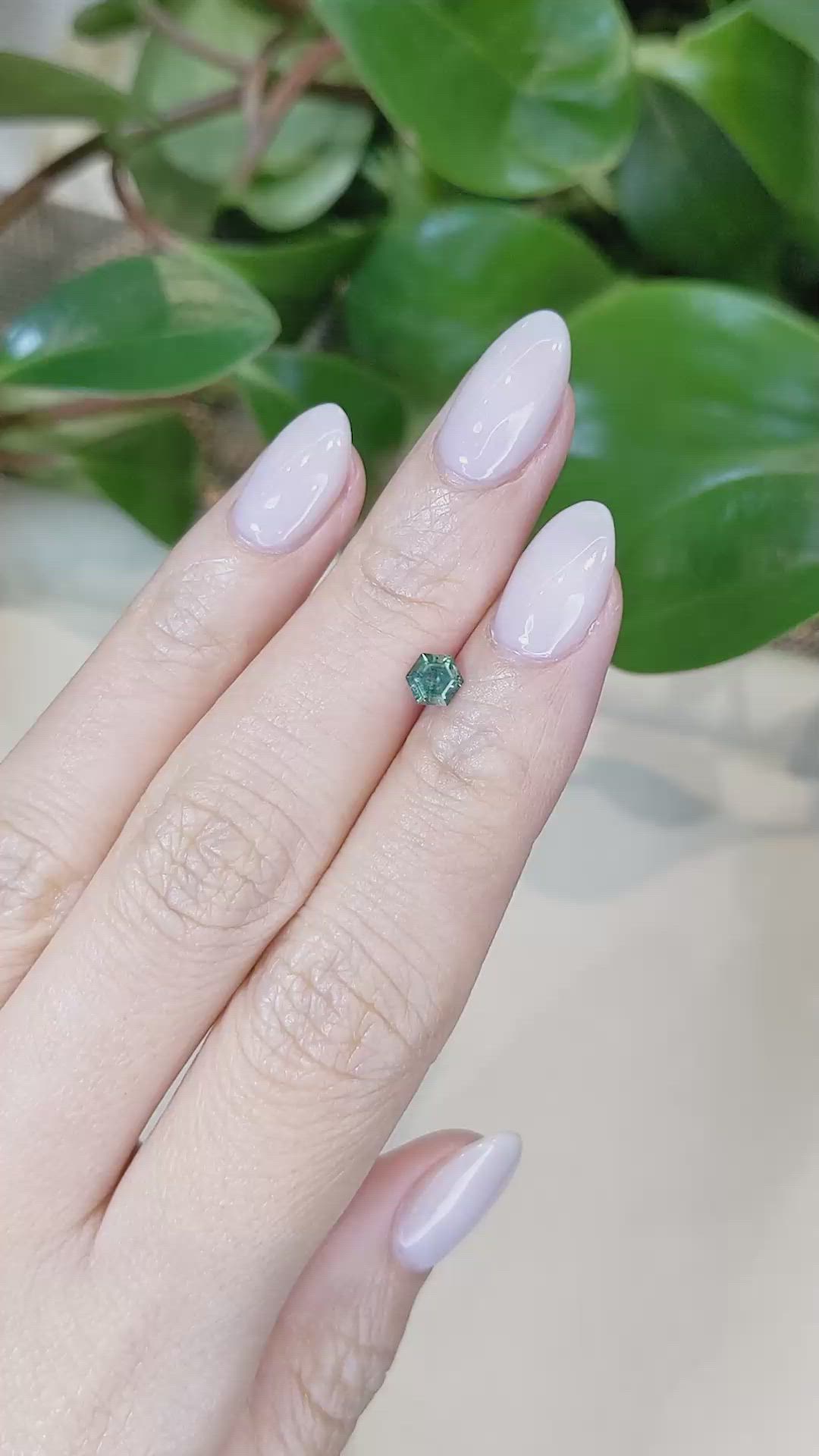 0.42 Ct. Green Sapphire from Montana Size Video