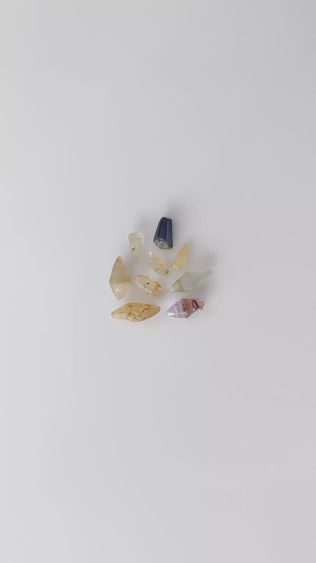 13.42 Ct. Multi Color Sapphire Crystal from Ceylon (Sri Lanka) Size Video