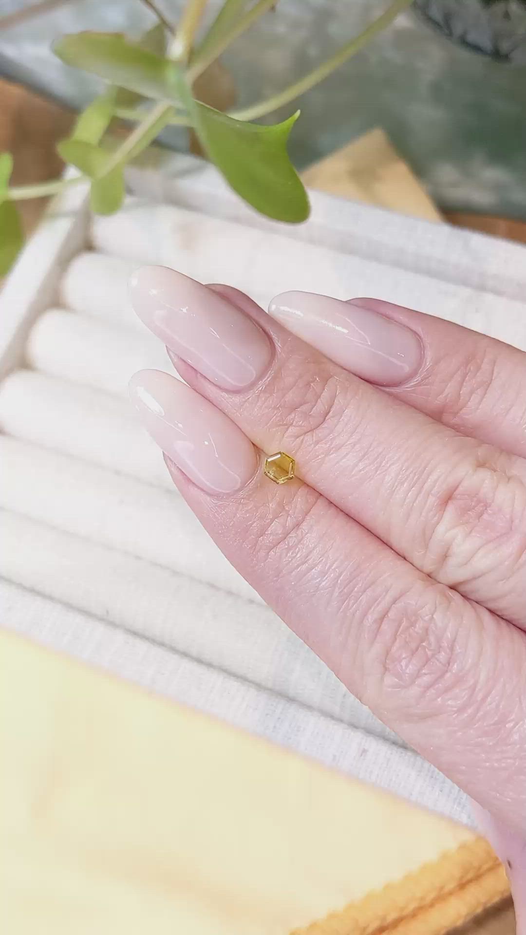0.25 Ct. Yellow Sapphire from Montana Size Video
