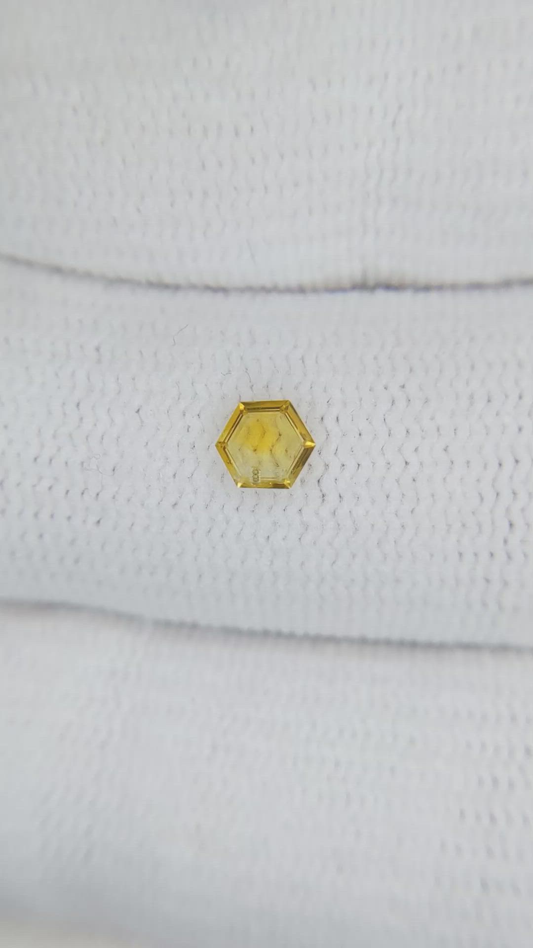 0.25 Ct. Yellow Sapphire from Montana Size Video
