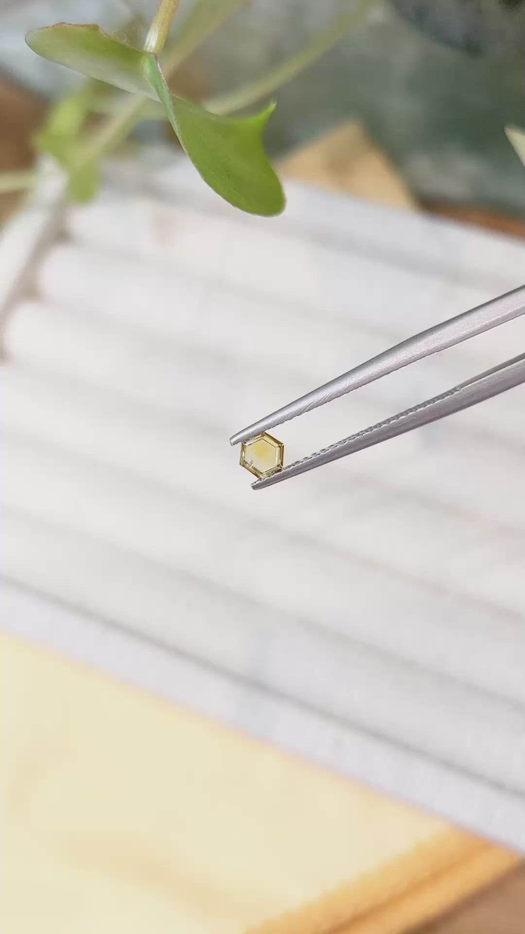 0.25 Ct. Yellow Sapphire from Montana Size Video