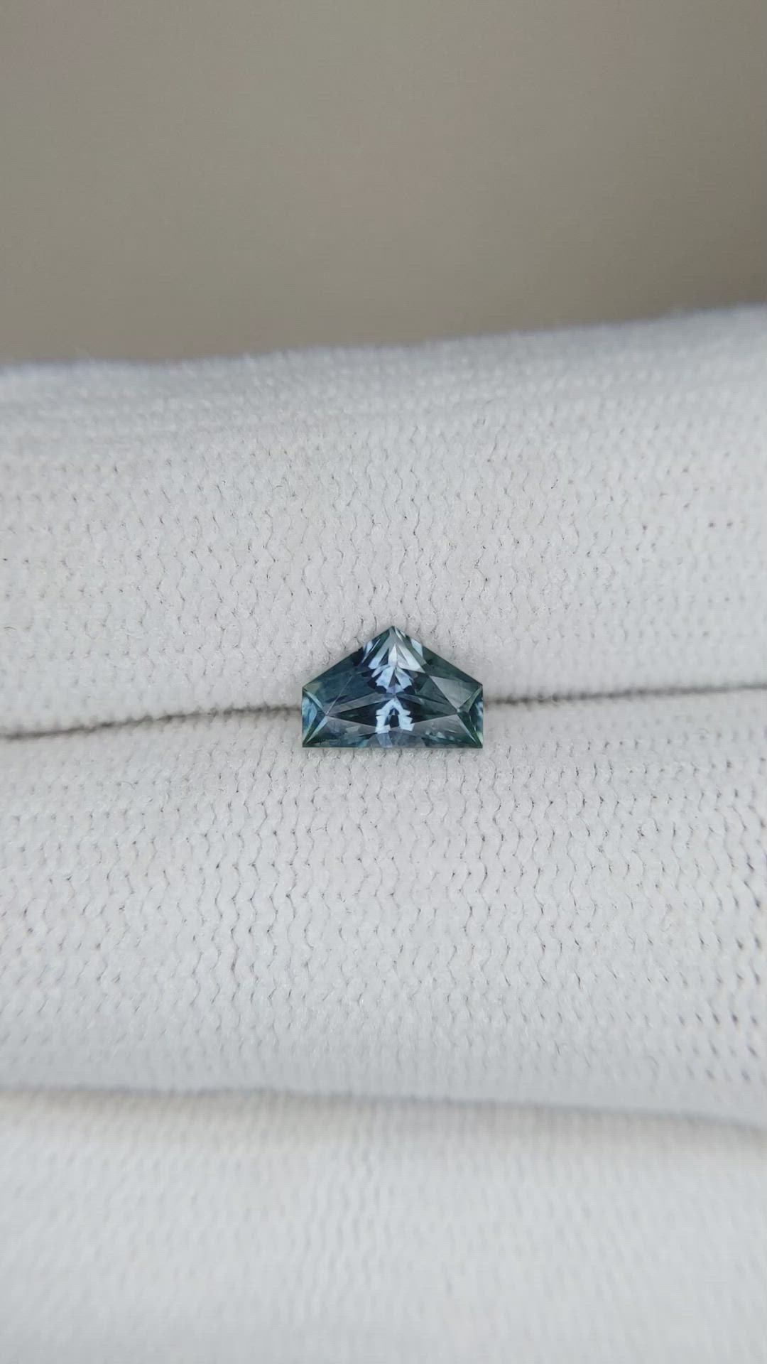 0.70 Ct. Greenish Blue Sapphire from Montana Size Video
