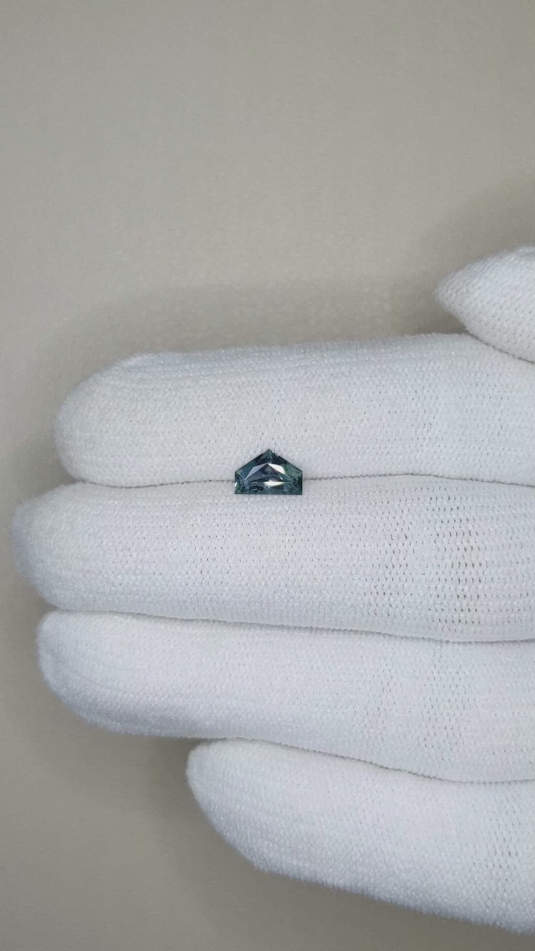 0.70 Ct. Greenish Blue Sapphire from Montana Size Video