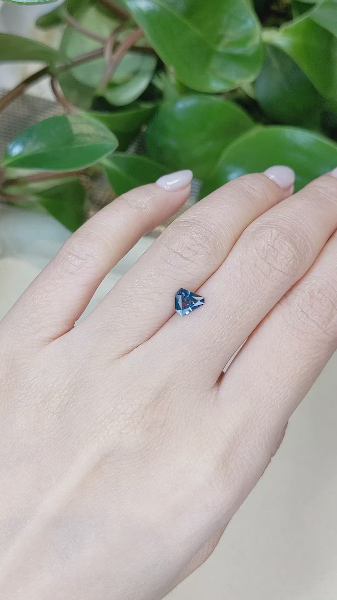 0.75 Ct. Greenish Blue Sapphire from Montana Size Video