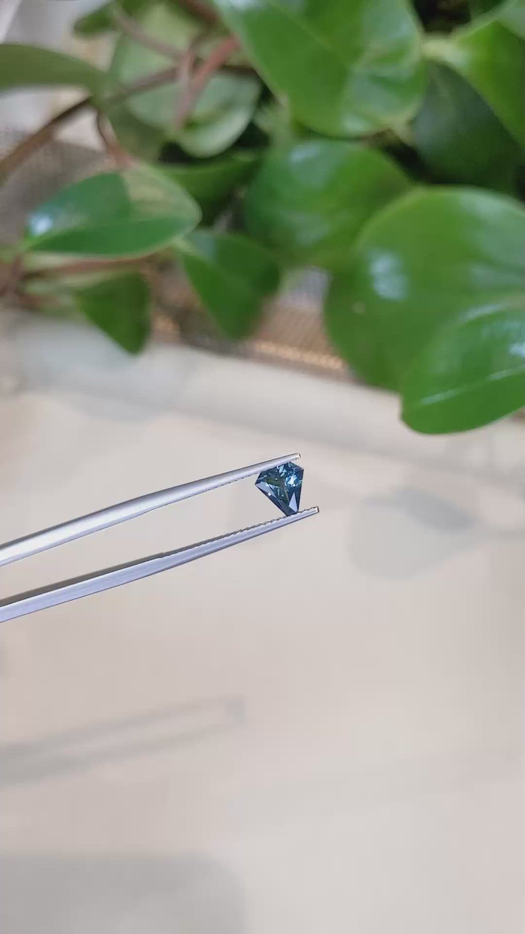 0.75 Ct. Greenish Blue Sapphire from Montana Size Video