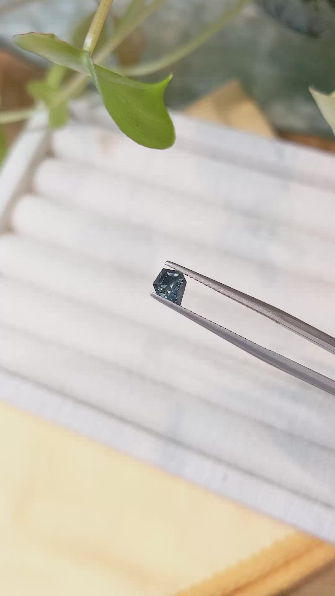 0.75 Ct. Greenish Blue Sapphire from Montana Size Video