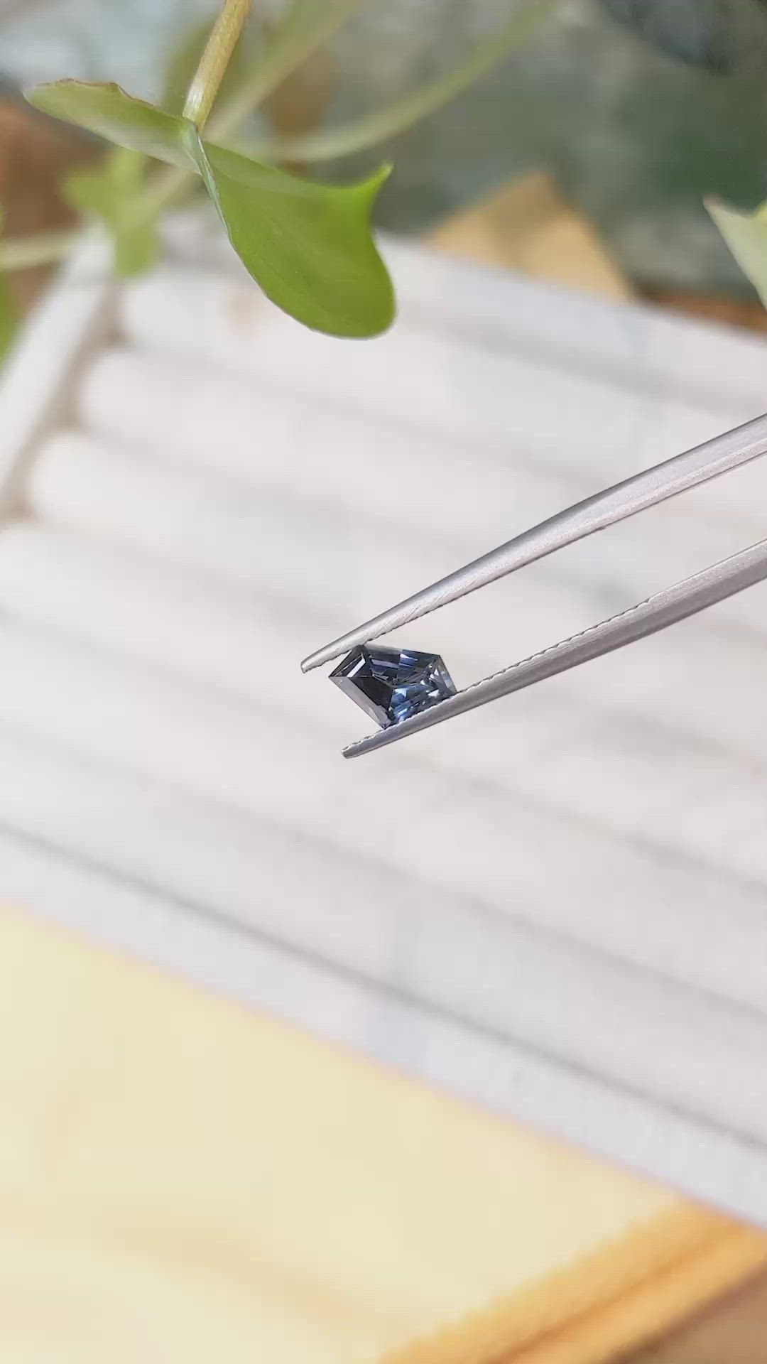 0.81 Ct. Purple Sapphire from Montana Size Video