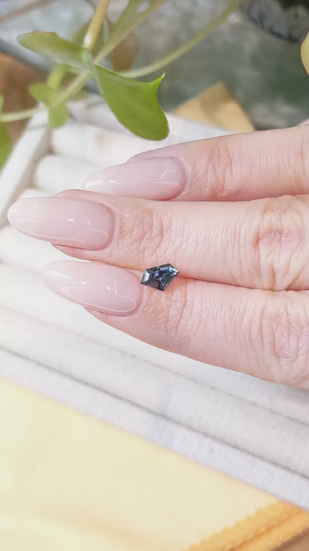 0.81 Ct. Purple Sapphire from Montana Size Video