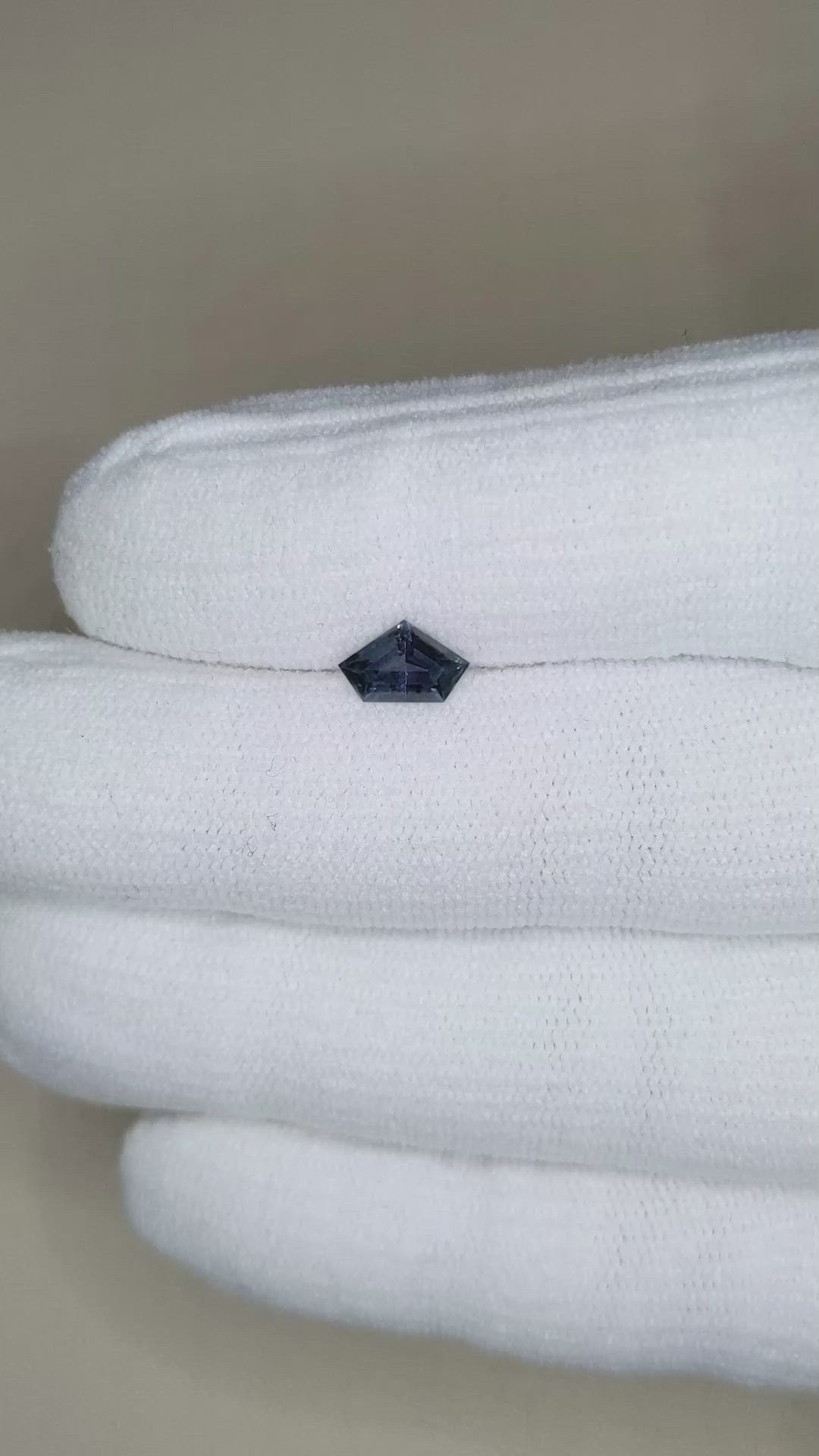 0.81 Ct. Purple Sapphire from Montana Size Video