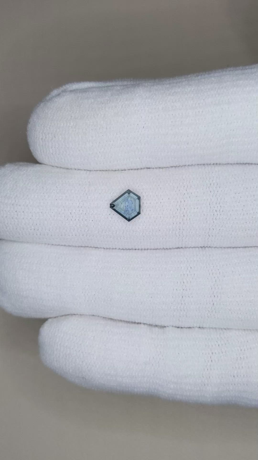 0.79 Ct. Bluish Green Sapphire from Montana Size Video