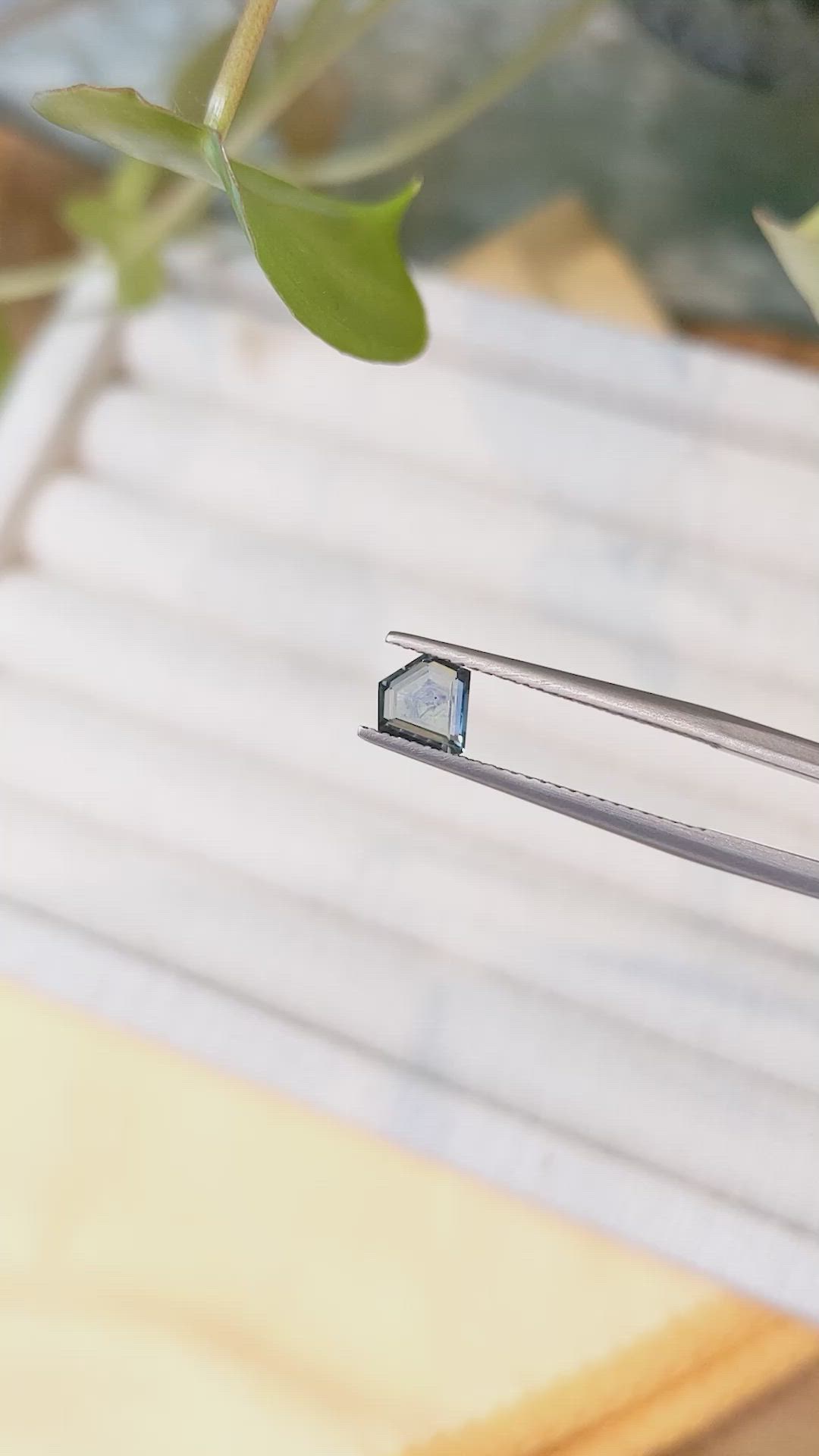 0.79 Ct. Bluish Green Sapphire from Montana Size Video