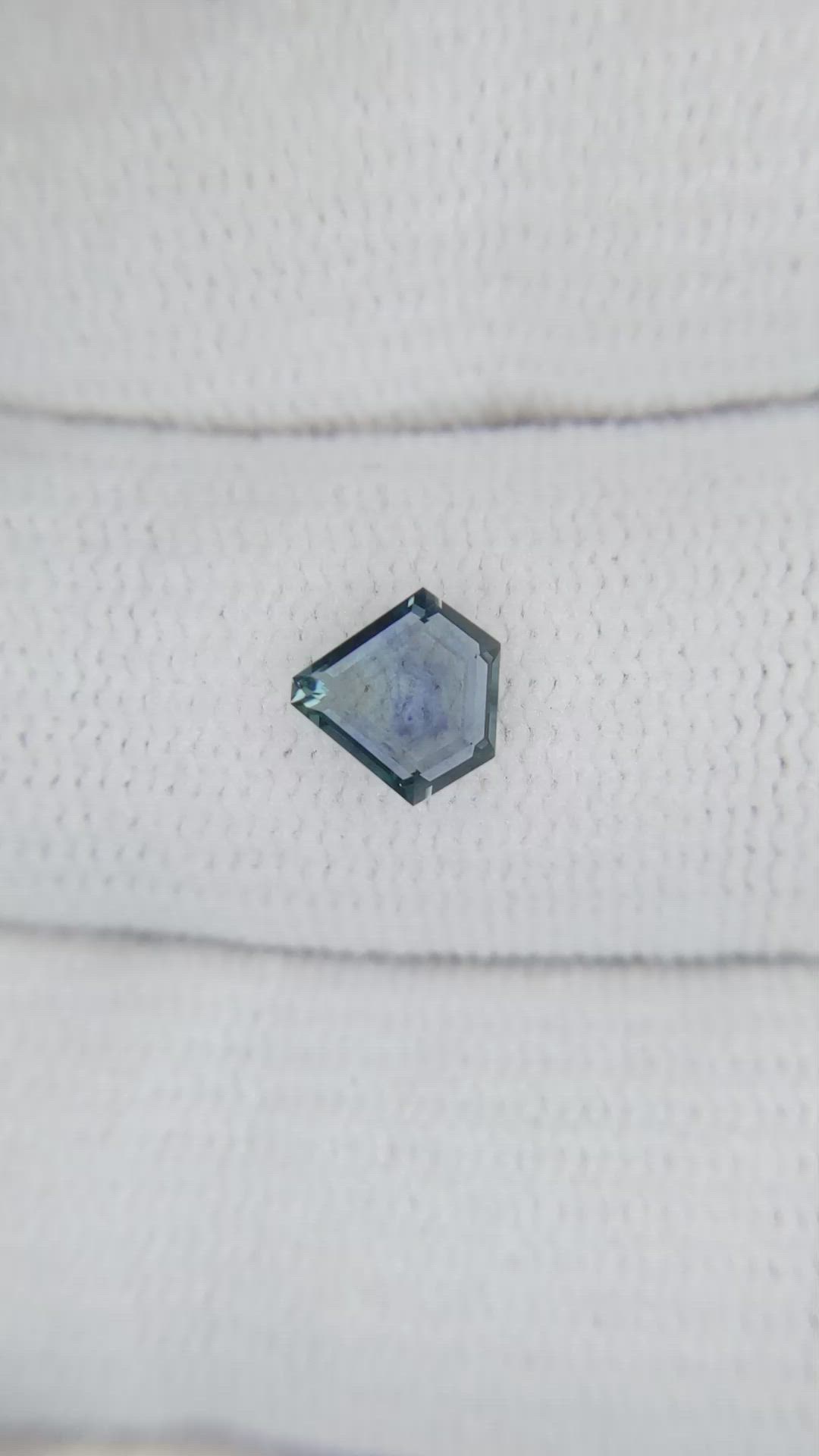 0.79 Ct. Bluish Green Sapphire from Montana Size Video
