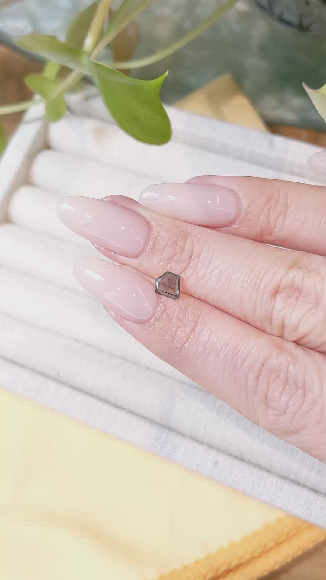 0.79 Ct. Bluish Green Sapphire from Montana Size Video