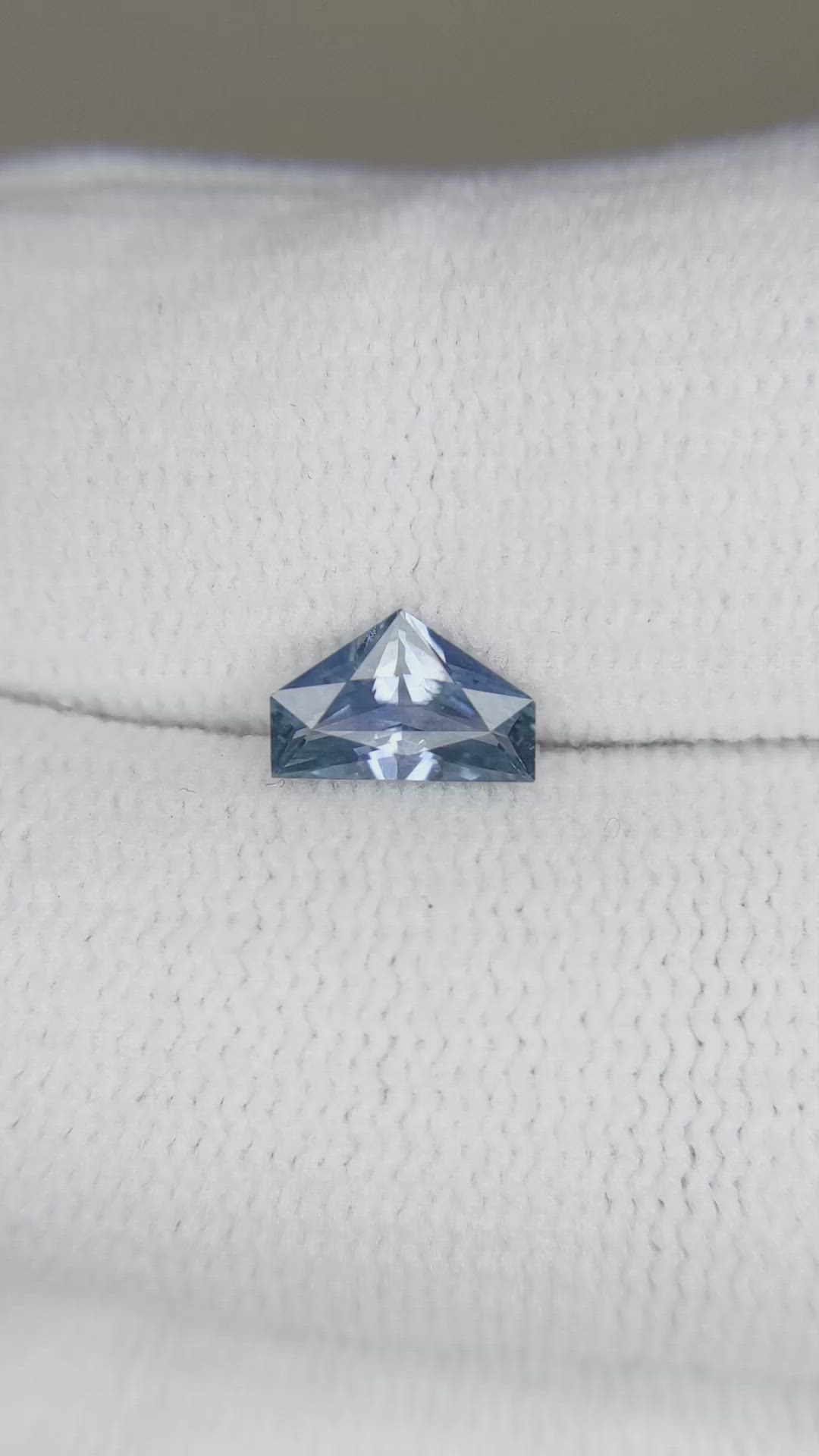0.80 Ct. Greenish Blue Sapphire from Montana Size Video