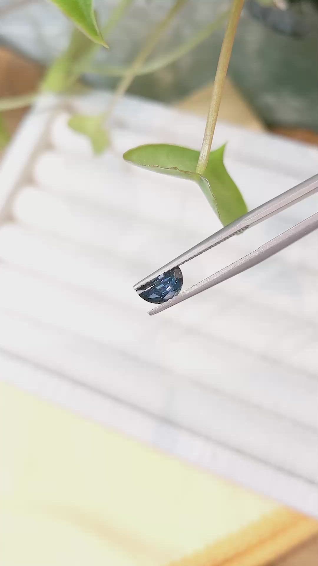 0.84 Ct. Greenish Blue Sapphire from Montana Size Video