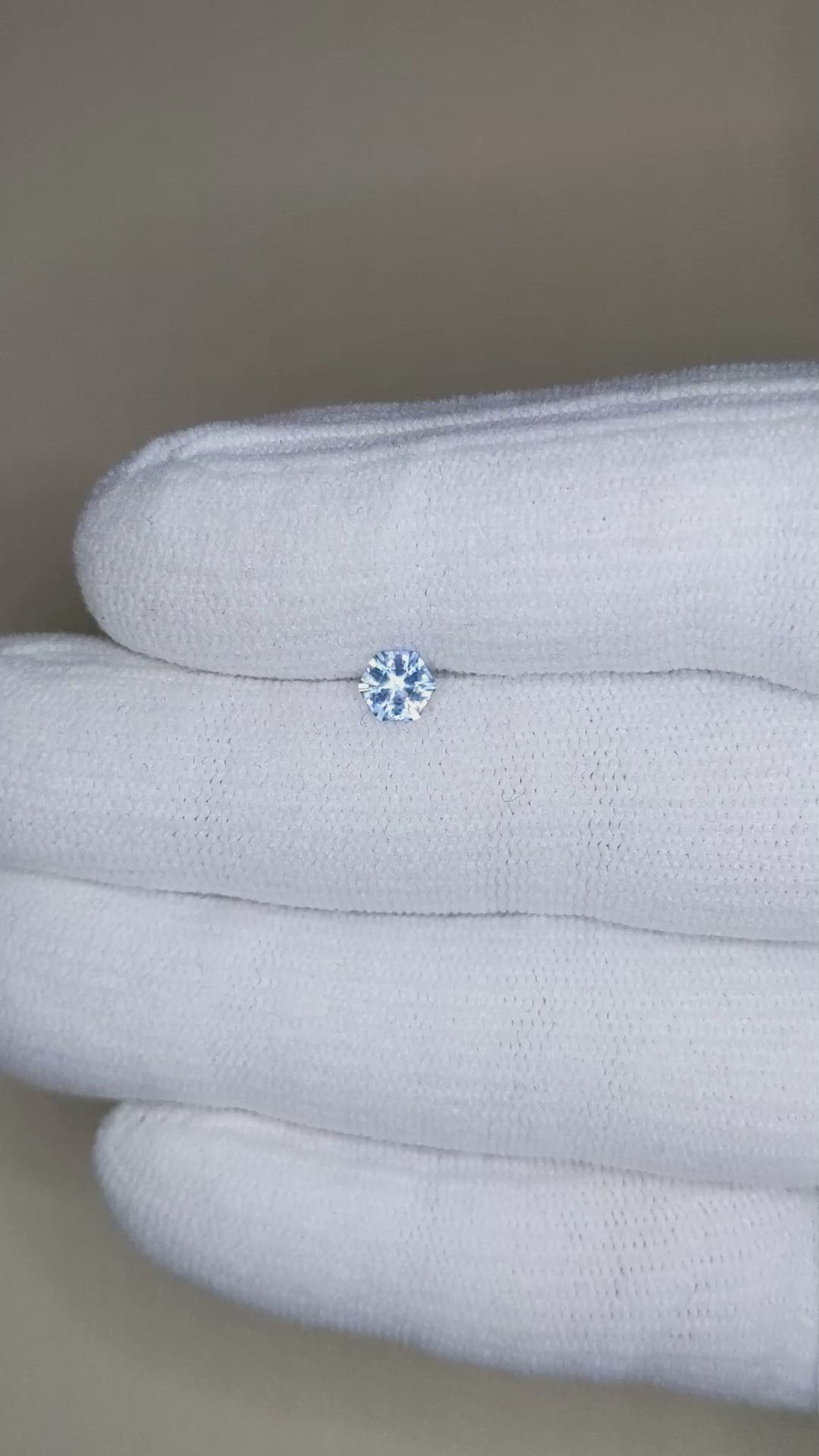 0.50 Ct. Blue Sapphire from Montana Size Video