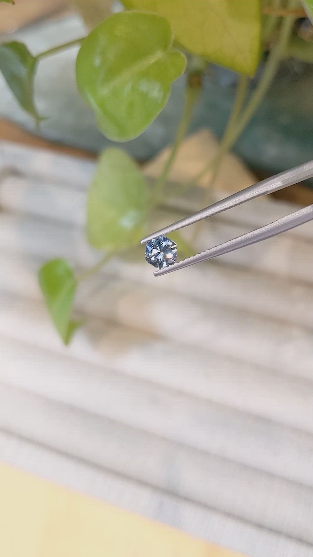 0.51 Ct. Greyish Blue Sapphire from Montana Size Video