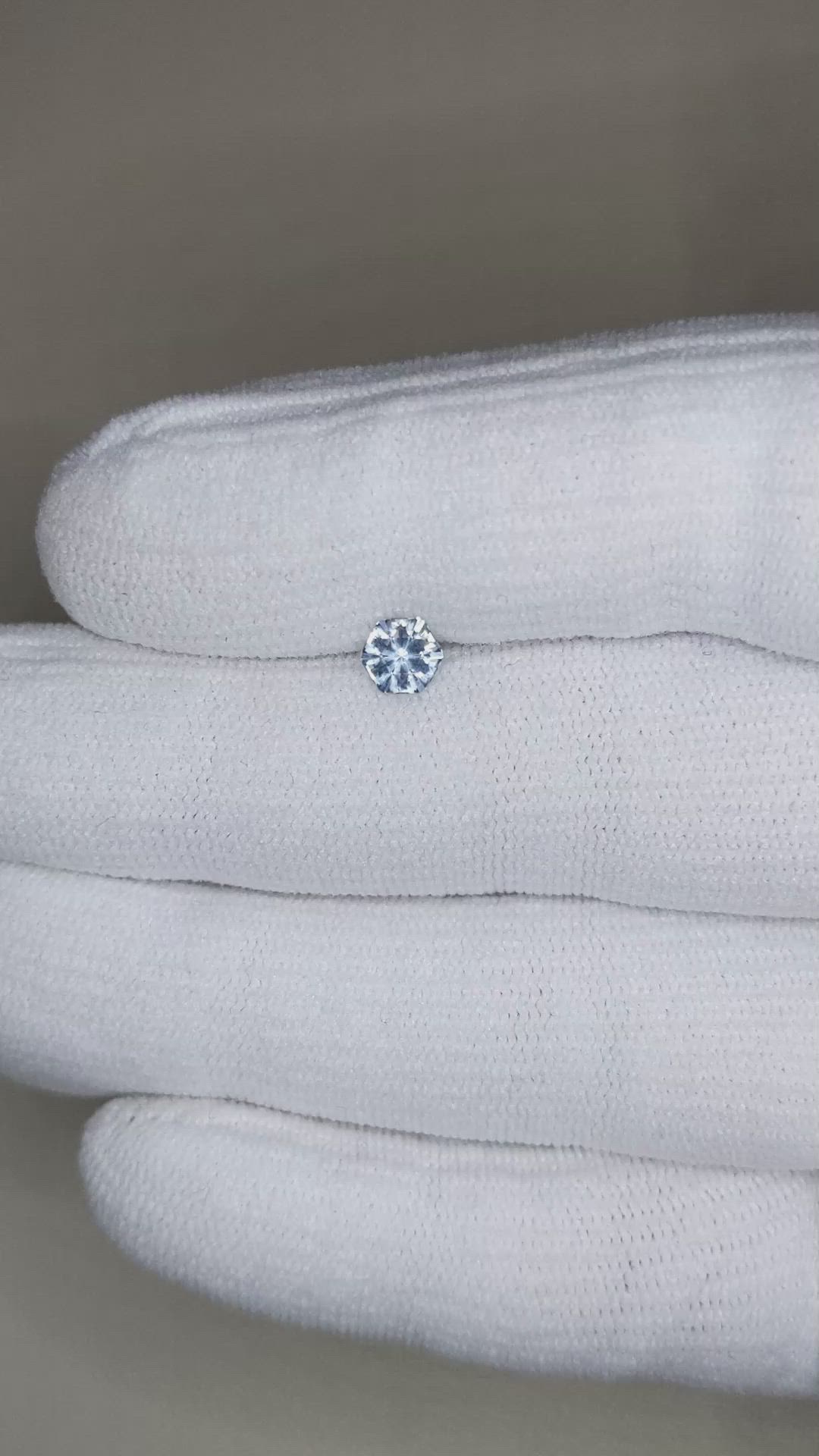 0.51 Ct. Greyish Blue Sapphire from Montana Size Video