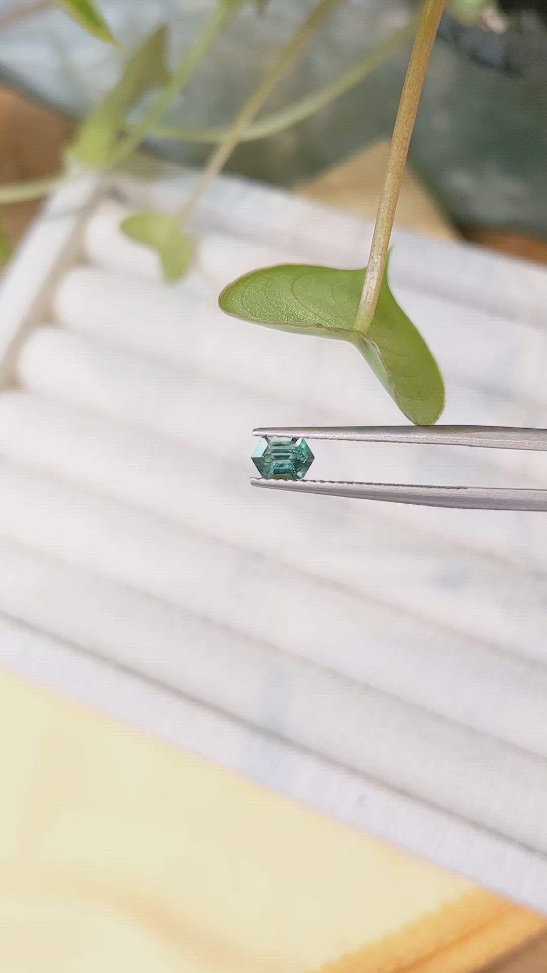 0.52 Ct. Green Sapphire from Montana Size Video
