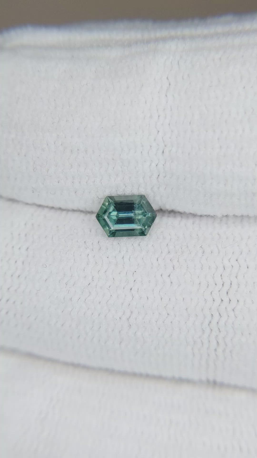 0.52 Ct. Green Sapphire from Montana Size Video
