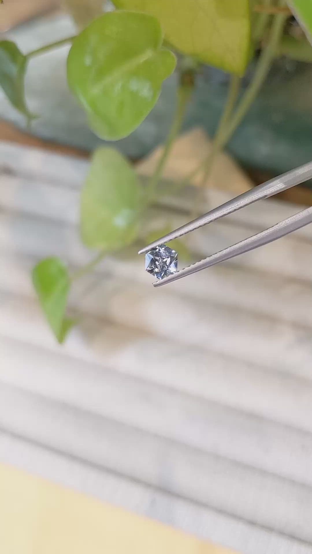 0.54 Ct. White Sapphire from Montana Size Video